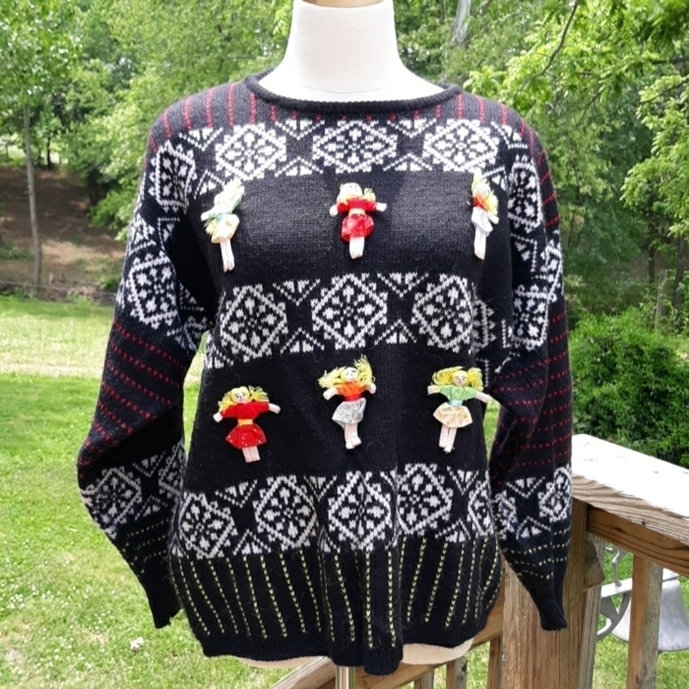 Vintage Western Connection voodoo doll sweater